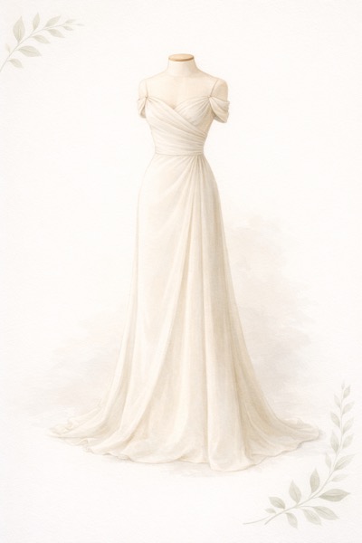 Vestido branco, off-white ou bege claro